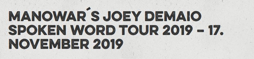 The Blood of the Kings – Joey DeMaio’s Spoken Word Tour
